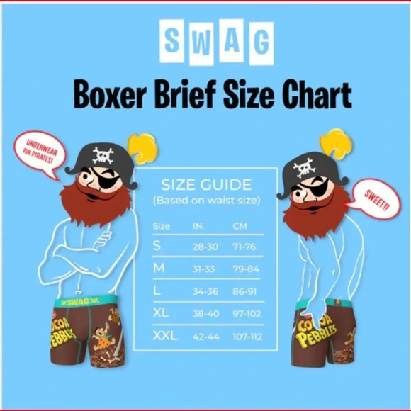 Post Cereal SWAG Mens  Boxers L Cocoa Pebbles Fruity Pebbles 2 Pairs New in Box - Picture 5 of 8